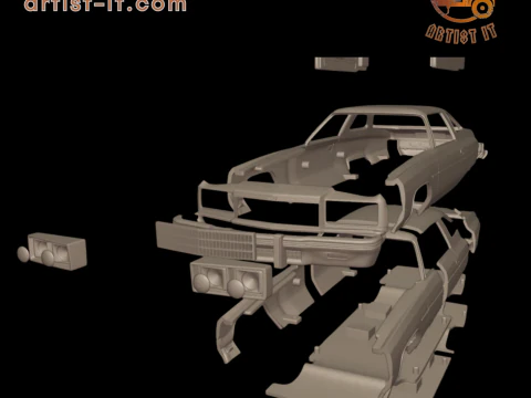 CHEVROLET CAPRICE 1975 3D Print Model