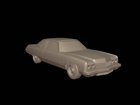 CHEVROLET CAPRICE CONVERTABLE 1973 Model Cetak 3D