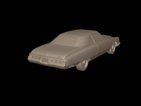 CHEVROLET CAPRICE CONVERTABLE 1973 Model Cetak 3D