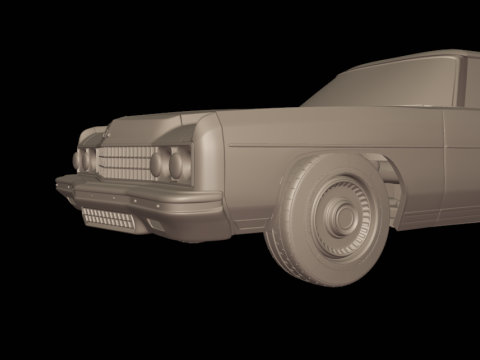 CHEVROLET CAPRICE CONVERTABLE 1973 Model Cetak 3D