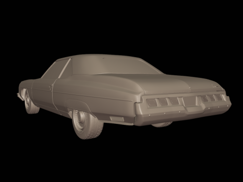 CHEVROLET CAPRICE CONVERTABLE 1973 Model Cetak 3D