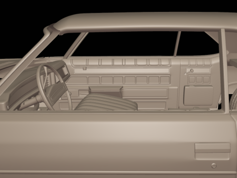 CHEVROLET CAPRICE CONVERTABLE 1973 Model Cetak 3D