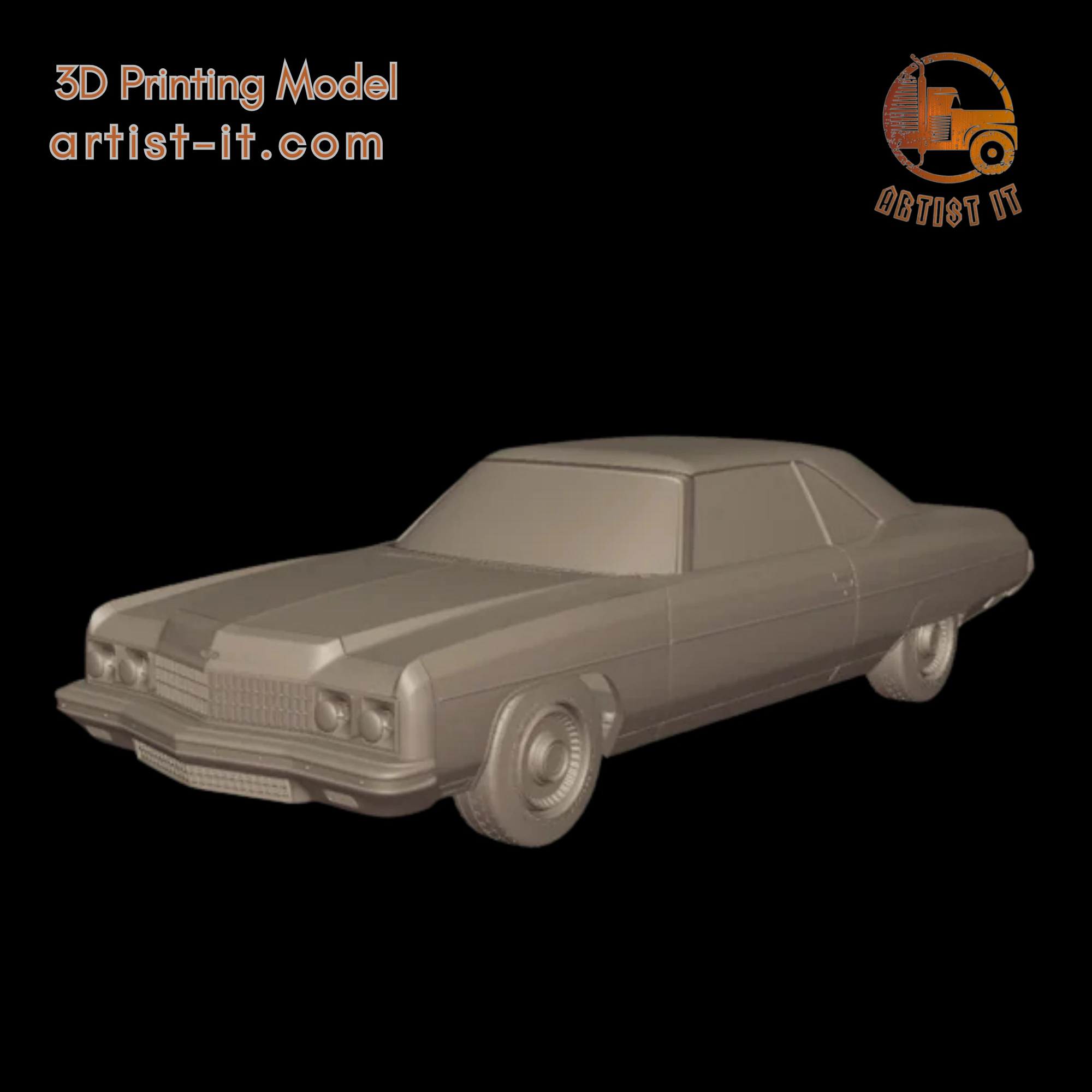 CHEVROLET CAPRICE CONVERTABLE 1973 3D Print Model .c4d .max .obj .3ds .fbx .stl .blend