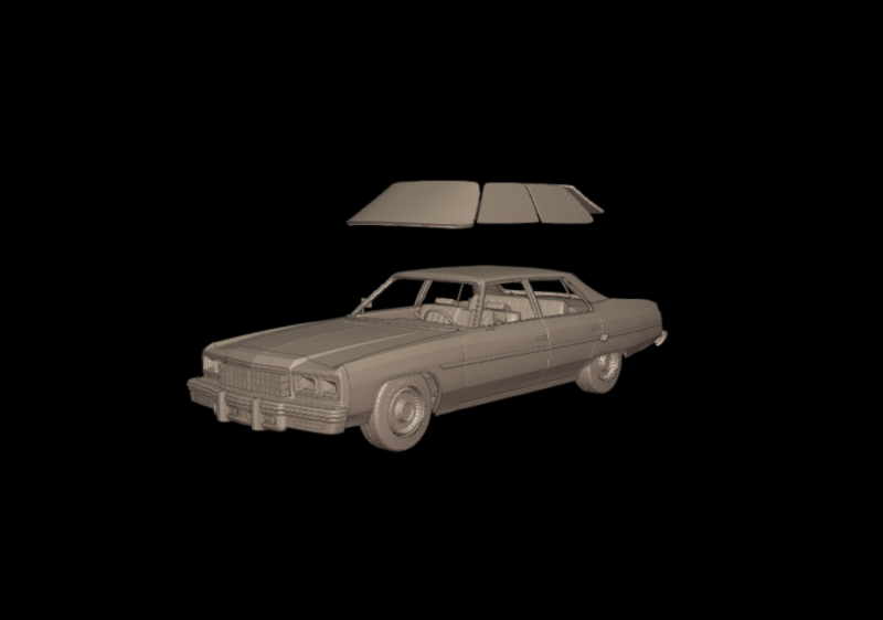 Chevrolet caprice 76 four doors 3D 프린트 모델 .c4d .max .obj .3ds .fbx .stl .blend