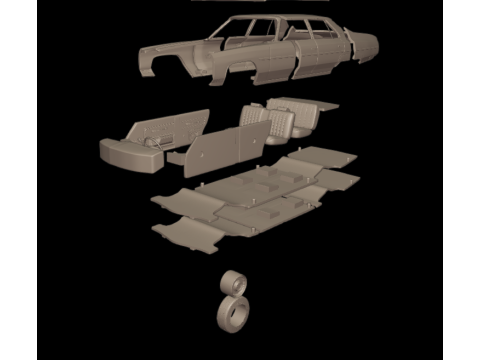 Chevrolet caprice 76 four doors 3D 프린트 모델