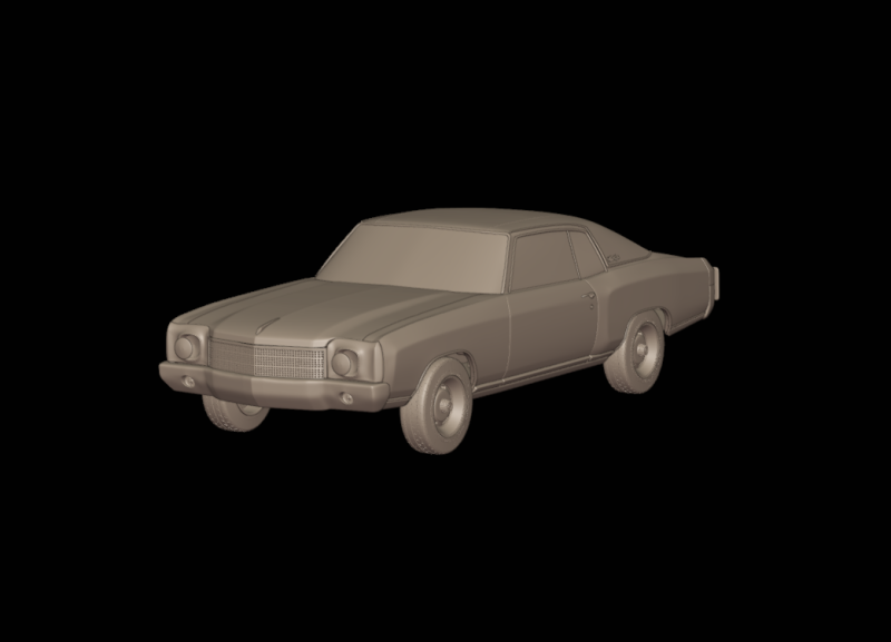 Chevrolet monte carlo 1970 3Dプリントモデル .c4d .max .obj .3ds .fbx .stl .blend