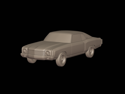 Chevrolet monte carlo 1970 3Dプリントモデル