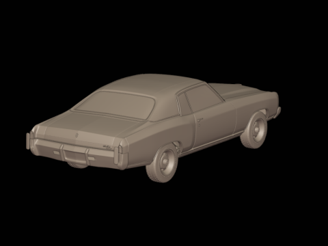 Chevrolet monte carlo 1970 3Dプリントモデル