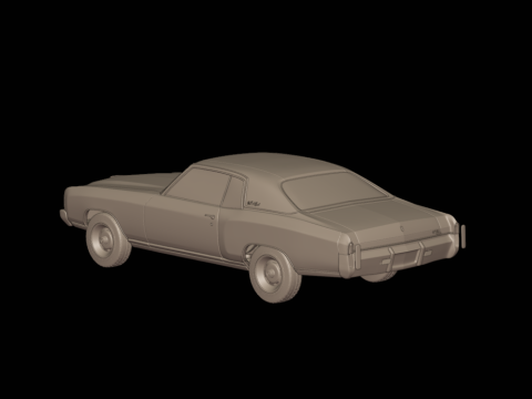 Chevrolet monte carlo 1970 3Dプリントモデル