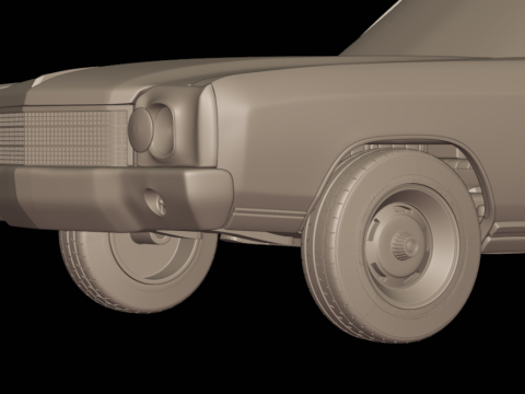 Chevrolet monte carlo 1970 3Dプリントモデル