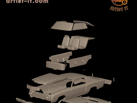 Chevrolet monte carlo 1970 3D Print Model