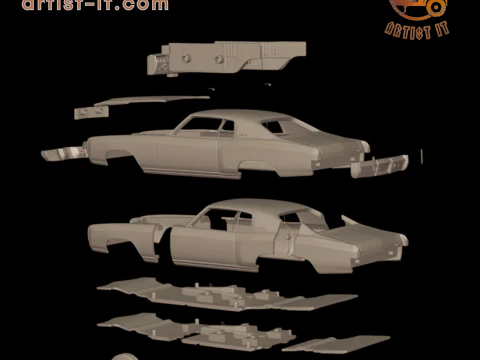 Chevrolet monte carlo 1970 3D Print Model