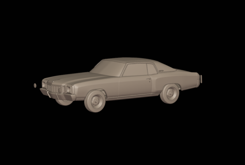 Chevrolet monte carlo 1972 Modelo de impresión 3D .c4d .max .obj .3ds .fbx .stl .blend 