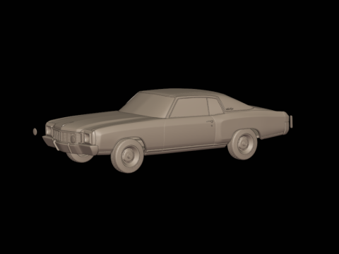 Chevrolet monte carlo 1972 3Dプリントモデル
