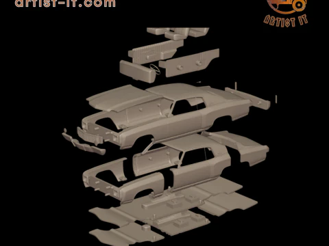 Chevrolet monte carlo 1972 3D Print Model