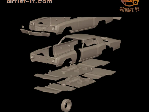 Chevrolet monte carlo 1972 3D Print Model