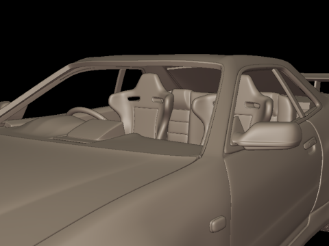 2002 NISSAN SKYLINE R 34 3D PRINT MODEL Model Cetak 3D