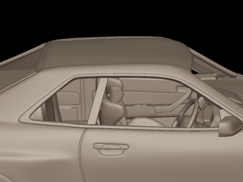 Custom 2002 NISSAN SKYLINE R 34 v1 3D PRINT MODEL Model do druku 3D