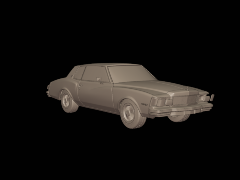 Chevrolet monte carlo 1978 Modèles 3D en vedette