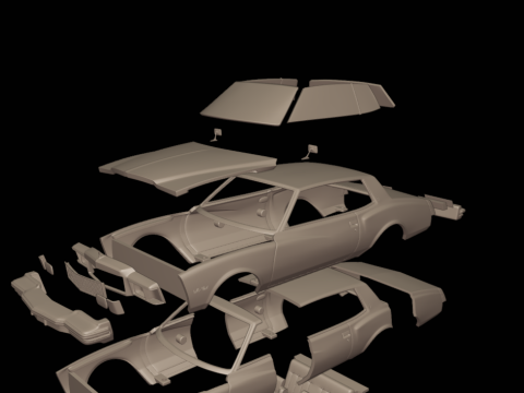 Chevrolet monte carlo 1978 Modèles 3D en vedette