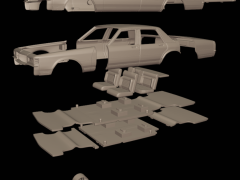 Chevrolet caprice 1987 3D Принт Модель
