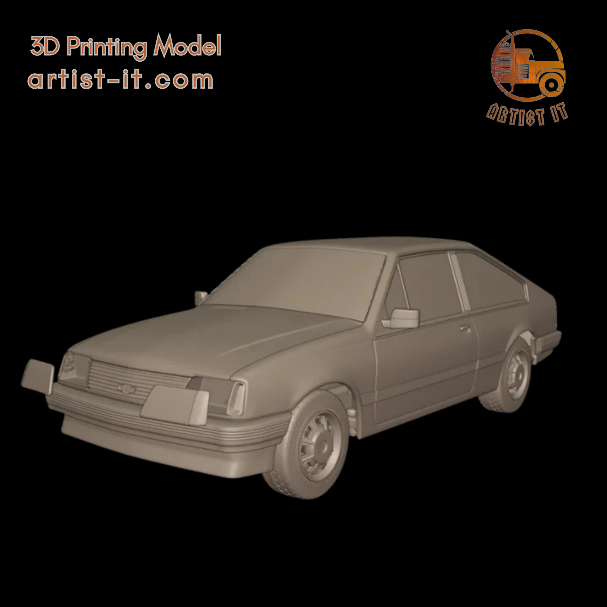 Chevrolet br monza sl e 2 door 1984 3D Print Model .c4d .max .obj .3ds .fbx .stl .blend 