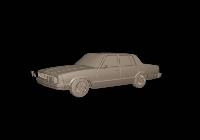 Chevrolet malibu 1981 four doors 3D Druckmodell .c4d .max .obj .3ds .fbx .stl .blend