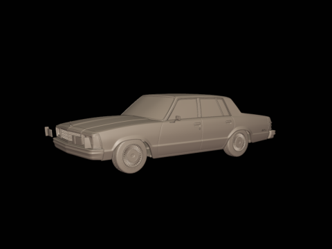 Chevrolet malibu 1981 four doors 3Dプリントモデル