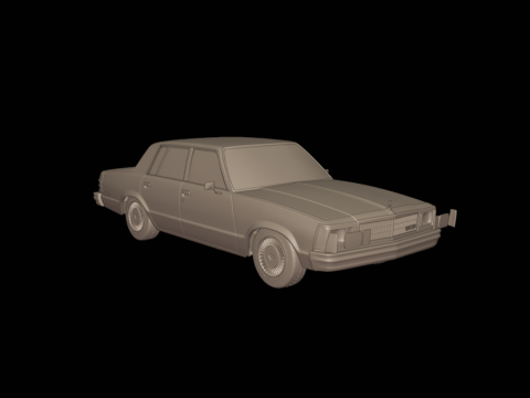 Chevrolet malibu 1981 four doors 3D Druckmodell