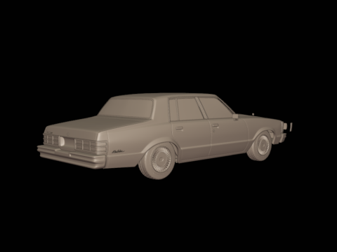 Chevrolet malibu 1981 four doors 3D Druckmodell