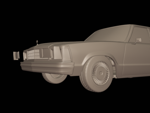 Chevrolet malibu 1981 four doors 3D Druckmodell