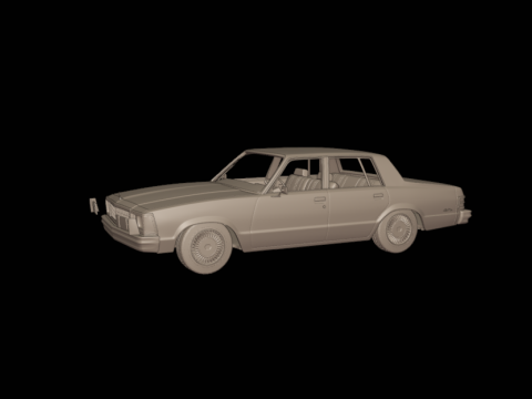 Chevrolet malibu 1981 four doors 3D Druckmodell