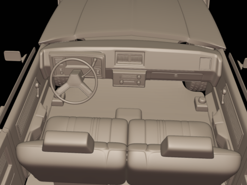 Chevrolet malibu 1981 four doors 3D Druckmodell