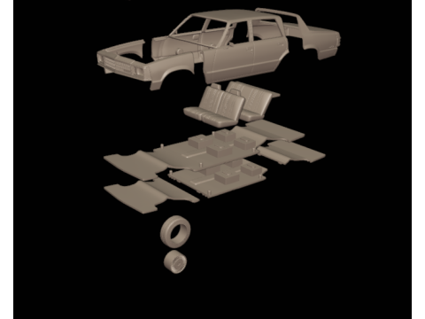Chevrolet malibu 1981 four doors 3D Druckmodell