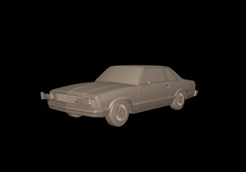 Chevrolet malibu 81 two doors Modello di stampa 3D .c4d .max .obj .3ds .fbx .stl .blend