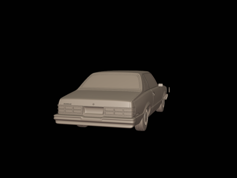 Chevrolet malibu 81 two doors Modello di stampa 3D