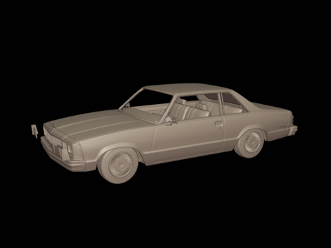 Chevrolet malibu 81 two doors Modello di stampa 3D