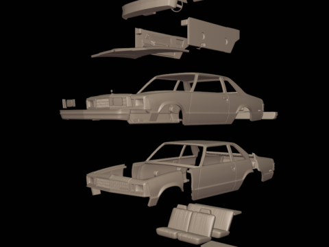 Chevrolet malibu 81 two doors Modello di stampa 3D