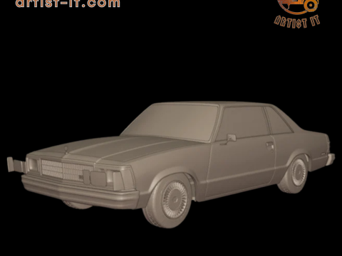 Chevrolet malibu 81 twee deuren 3D printmodel