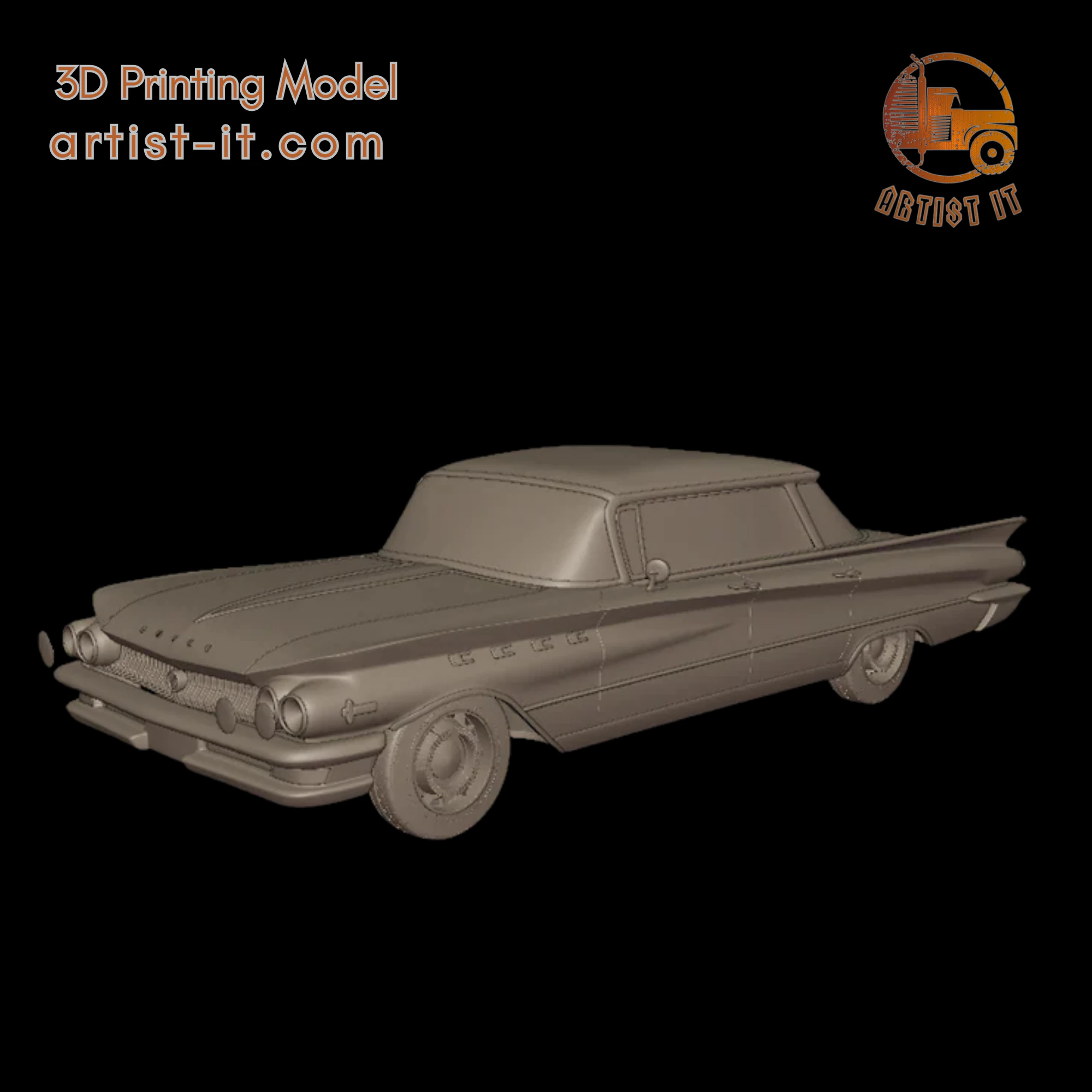 Buick LeSabre 1959 four doors 3D PRINT MODEL 3D Print Model .c4d .max .obj .3ds .fbx .stl .blend 