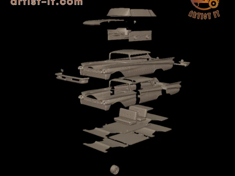 Buick LeSabre 1959 four doors 3D PRINT MODEL 3D Print Model