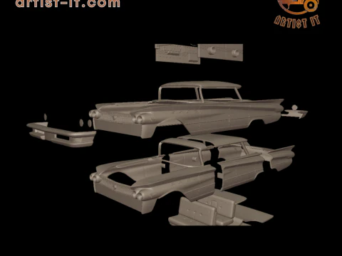 Buick LeSabre 1959 four doors 3D PRINT MODEL 3D Print Model