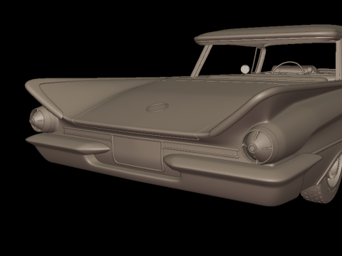 Buick LeSabre 1959 four doors 3D PRINT MODEL Modello di stampa 3D