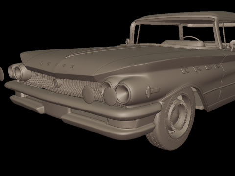 Buick LeSabre 1959 four doors 3D PRINT MODEL Modello di stampa 3D