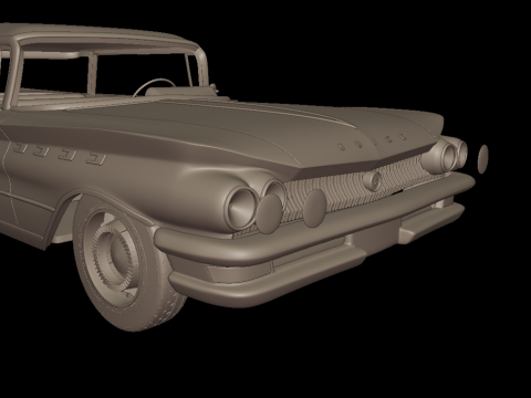 Buick LeSabre 1959 four doors 3D PRINT MODEL Modello di stampa 3D
