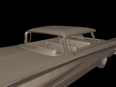 Buick LeSabre 1959 four doors 3D PRINT MODEL Modello di stampa 3D
