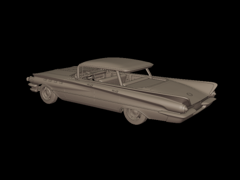 Buick LeSabre 1959 four doors 3D PRINT MODEL Modello di stampa 3D
