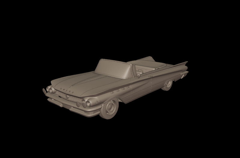 Buick LeSabre 1959 two doors convertable 3D Druckmodell .c4d .max .obj .3ds .fbx .stl .blend