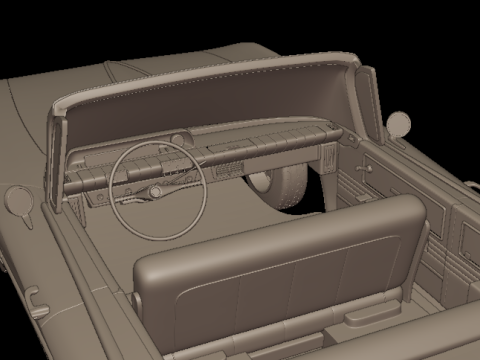 Buick LeSabre 1959 two doors convertable 3D Druckmodell