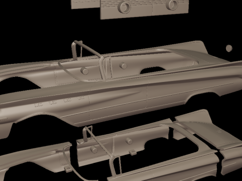 Buick LeSabre 1959 two doors convertable 3D Druckmodell
